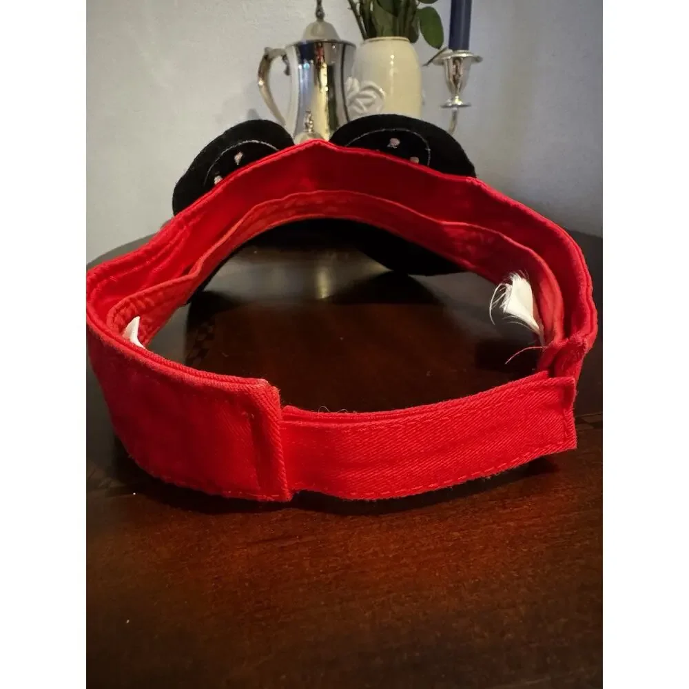 Disney Parks Minnie Mouse Visor Hat Red And Black Disney Parks